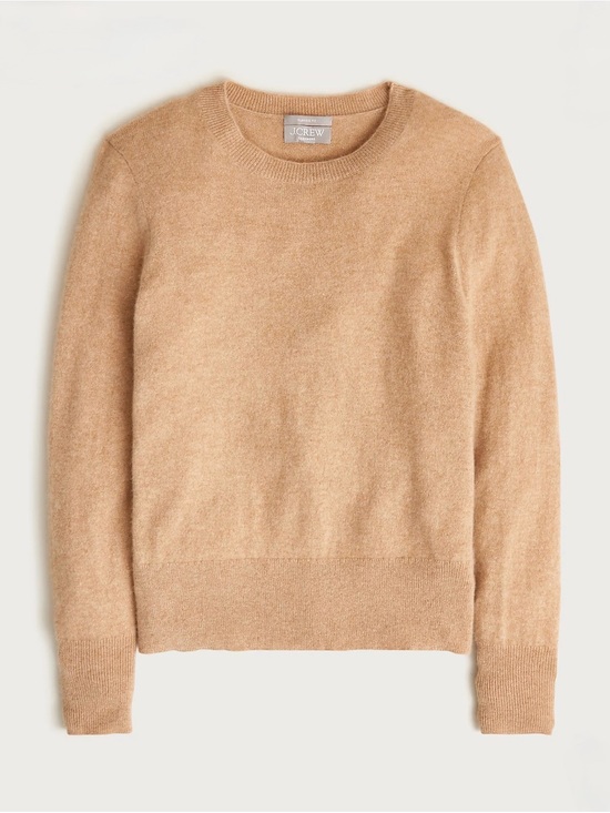J. Crew Sweaters - NWT J. CREW Cashmere classic-fit crewneck sweater heather camel M *NOTE* BA400